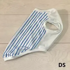 犬服ハンドメイド　DS ストライプ柄　ブルー　夏服　接触冷感メッシュ　クールのサムネイル