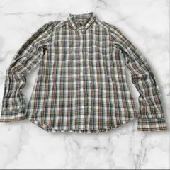 394 EASTBOYイーストボーイ　チェック柄 長袖シャツ　ボタンダウン