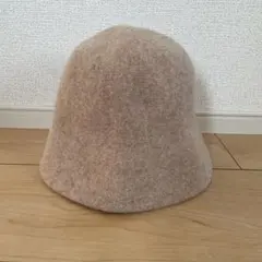 ベージュ ウール風 バケットハット