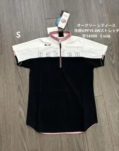 【新品】オークリー ゴルフ ノースリーブポロシャツ XS ハーフジップ 安田佑香 新品】オークリー ゴルフ ノースリーブポロシャツ XS ハーフジップ