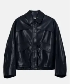 【新品】LE CIEL BLEU フェイクレザーブルゾン 黒 36のサムネイル