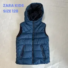 ZARA KIDS フード付きダウンベスト ネイビー