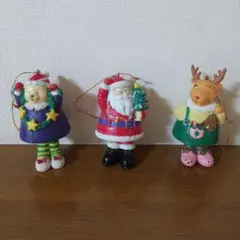 クリスマスフィギュアセット サンタ・女の子・トナカイ