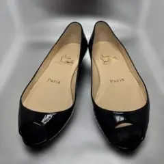 ルブタンオープントゥブラックパンプス 34 1/2のサムネイル