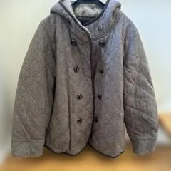 ファーフード付中綿コート sunny cloudsフェリシモ　3L