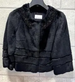 M-premier BLACK 毛皮（レッキス）ジャケット