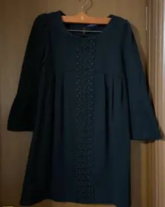 袖フレア　ワンピース