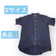 美品✨半袖シャツ ポケット付き スリムフィット メンズ　ネイビー