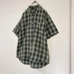 希少 1990's J.CREW 半袖シャツ チェック インド製 usa Mのサムネイル