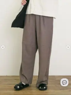 サマンサモスモス レーヨン麻柄アソートストレートパンツ