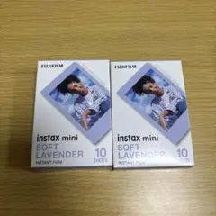 チェキフィルム instax mini ソフトラベンダー 10枚×2セット
