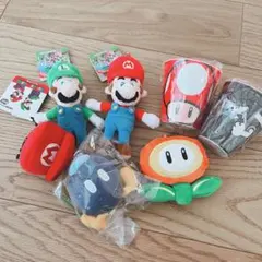 スーパー マリオ ブラザーズ 任天堂 セット マスコット コップ プライズ 新品