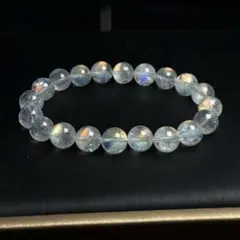 マダガスカル産　天然無処理レインボームーンストーン ブレスレット大玉10.2mm