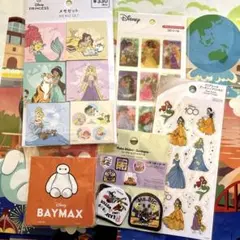 ディズニー　メモ帳、ステッカー　セット