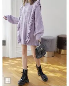 GRL 2wayチェック×レザースクエアショルダーバッグのサムネイル