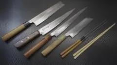 正本 包丁3本 源宏明 包丁1本 盛箸 竹箸 レザーケース セット 正本 包丁3本 源宏明 包丁1本 盛箸 竹箸 レザーケース セット - メルカリ