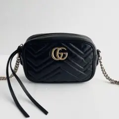 【美品】GUCCI グッチ GGマーモント チェーン ショルダーバッグのサムネイル