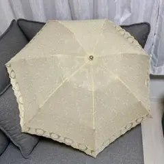 ランバン　レース刺繍 折りたたみ日傘 ベージュのサムネイル