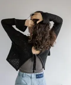 mystic(ミスティック) テープヤーンショートニット