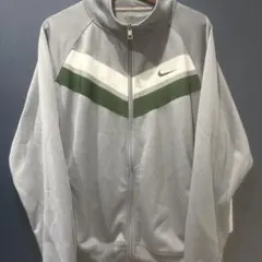 Nike ジップアップジャケット グレー/グリーン　トラックジャケット