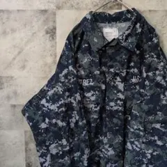 【米軍実物】10s米海軍NWU迷彩ジャケット青MR　C25,4a