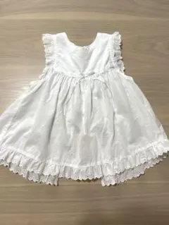 【美品】bebe エプロンドレス ベビードレス