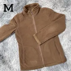 【UNIQLO】ブラウン フリースジャケット 裏起毛 Mサイズ