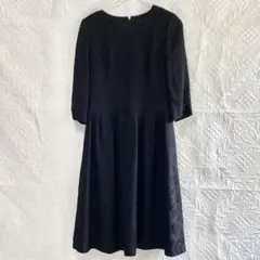 ユキトリイ　高級喪服　礼服　ワンピース　七分袖　黒　バラ柄　7ARのサムネイル