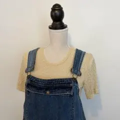 ビンテージ 90s DKNY デニムオーバーオール ワイド ペインター ワーク