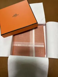HERMES ハンカチ コットン オレンジのサムネイル
