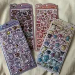 かわいいキャラクター立体シールセット