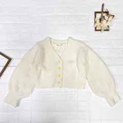 continuer de NICE CLAUP ショート丈 ニットカーディガン