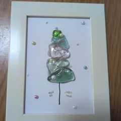 シーグラス クリスマスツリーアート