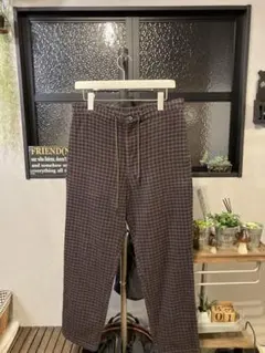 ジャーナルスタンダード　チェック柄イージーパンツ　インド綿　Ｌ〜ＸＬ相当 表記Ｓ