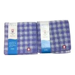 【新品】【未使用】タオルハンカチ 2枚セット　今治　日本製　紫　即日発送