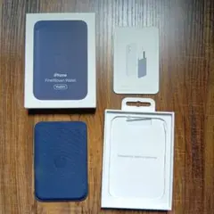 Apple社　純正ファインウーブンウォレットディープブルー