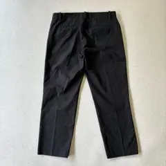 ユニクロ スラックス パンツ テーパード クロップド丈　黒 M ストレッチ
