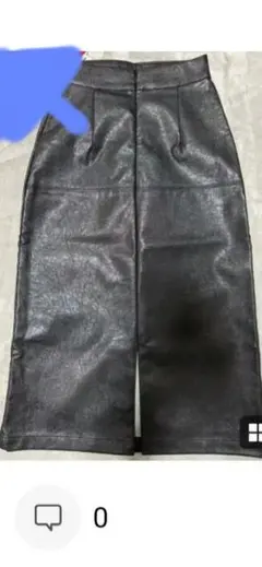 GRL ブラック レザー風タイトスカート