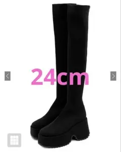 GRL♡ストレッチニット厚底ロングブーツ♡zr1194