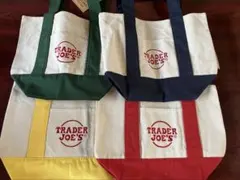 【新品未使用】 TRADER JOE'S カラフル ミニトートバッグ 青赤黄