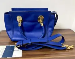 COLE HAAN レザーショルダーバッグ 青