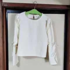 Ambre Neige アイボリー バルーンスリーブシャツ