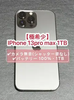 【新品未使用】iPhone 13 ProMax 1TB 100％シャッター音なし