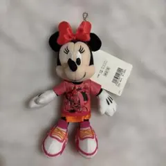 ディズニー ミニーマウス ぬいぐるみバッジ マスコット キーホルダー
