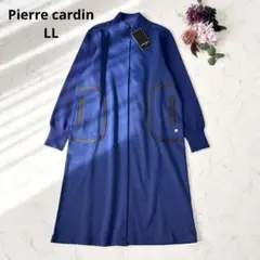 【新品タグ付】ピエールカルダン タートルニットパイピングワンピース 大きいサイズ