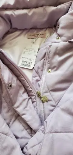 メゾ　ピアノ 薄紫色 キルティングコート