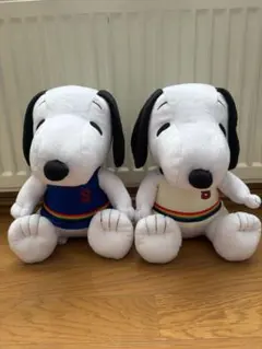 スヌーピー　SNOOPY Lぬいぐるみ　カラフルベストver.【2点セット】