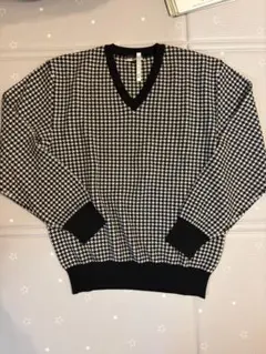 AUSTIN REED ハウンドトゥース Vネックセーター M