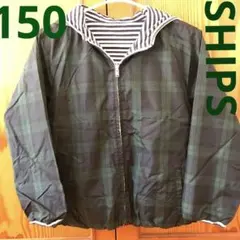 SHIPS シップス キッズ150 ジャンパー アウター チェック ボーダー
