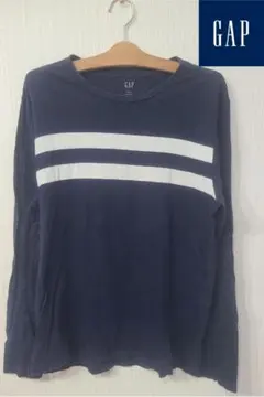 GAP ネイビー 長袖カットソー ホワイトストライプ